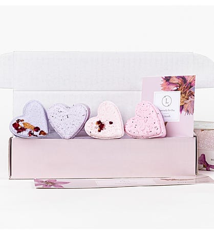 Lavender Heart Shaped Shower Steamers Gift Set - Thinking Of You